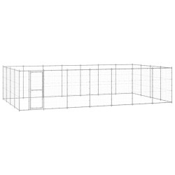 vidaXL Outdoor-Hundezwinger Verzinkter Stahl 33,88 m²