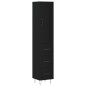 Highboard Schwarz 34,5x34x180 cm Holzwerkstoff Highboard Schwarz 34,5x34x180 cm Holzwerkstoff
