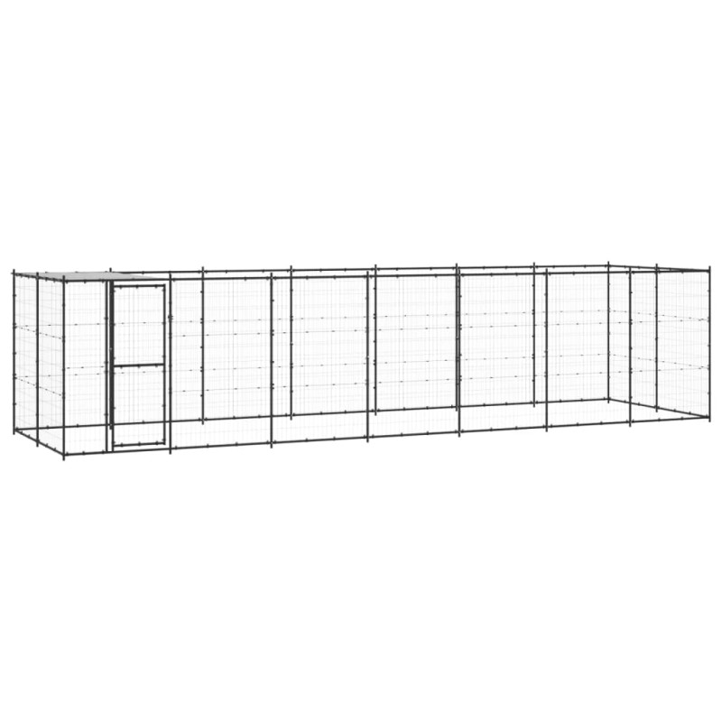 Outdoor-Hundezwinger mit Überdachung Stahl 16,94 m² Outdoor-Hundezwinger mit Überdachung Stahl 16,94 m²