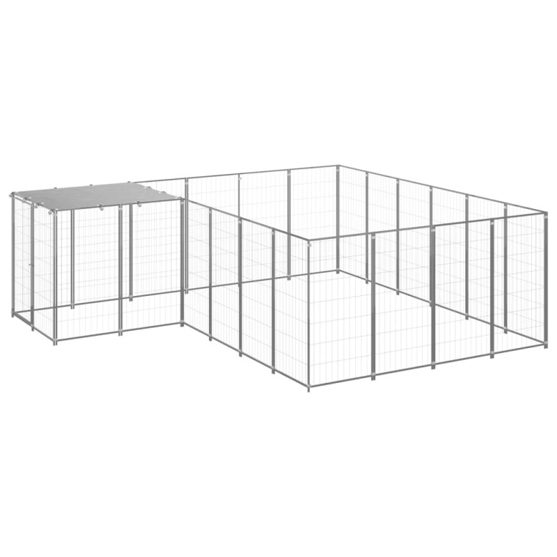 vidaXL Hundezwinger Silbern 8,47 m² Stahl vidaXL Hundezwinger Silbern 8,47 m² Stahl
