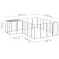 vidaXL Hundezwinger Silbern 8,47 m² Stahl vidaXL Hundezwinger Silbern 8,47 m² Stahl