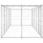 Outdoor-Hundezwinger mit Überdachung Verzinkter Stahl 12,1 m² Outdoor-Hundezwinger mit Überdachung Verzinkter Stahl 12,1 m²