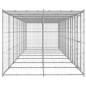Outdoor-Hundezwinger mit Überdachung Verzinkter Stahl 19,36 m² Outdoor-Hundezwinger mit Überdachung Verzinkter Stahl 19,36 m²