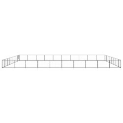 vidaXL Hundezwinger Schwarz 80 m² Stahl