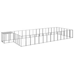 Hundezwinger Schwarz 26,62 m² Stahl