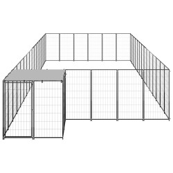 Hundezwinger Schwarz 26,62 m² Stahl