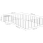 Hundezwinger Silbern 19,36 m² Stahl Hundezwinger Silbern 19,36 m² Stahl