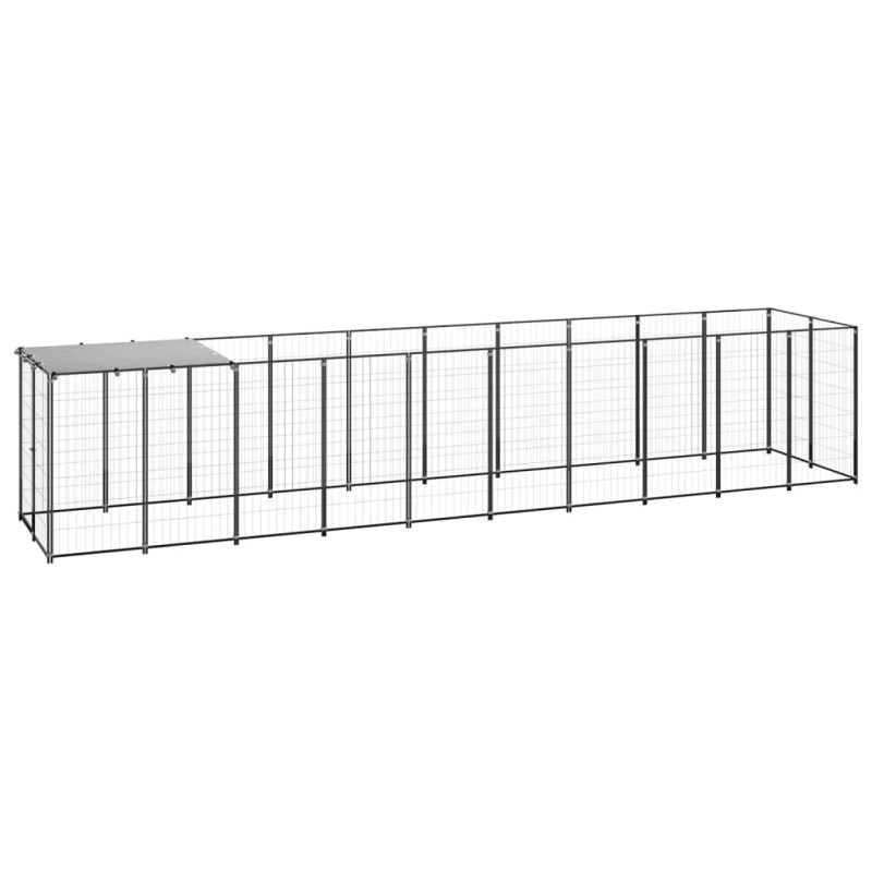 Hundezwinger Schwarz 6,05 m² Stahl Hundezwinger Schwarz 6,05 m² Stahl