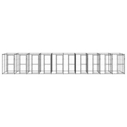Outdoor-Hundezwinger Stahl 24,2 m²