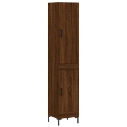 Highboard Braun Eichen-Optik 34,5x34x180 cm Holzwerkstoff
