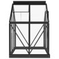 Glas Gewächshaus Anthrazit 155x103x191 cm Aluminium Glas Gewächshaus Anthrazit 155x103x191 cm Aluminium