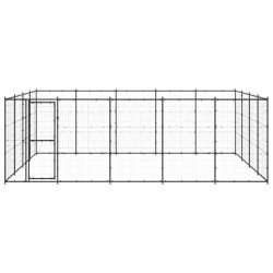 vidaXL Outdoor-Hundezwinger Stahl 24,2 m²