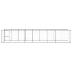 Outdoor-Hundezwinger mit Überdachung Verzinkter Stahl 21,78 m²