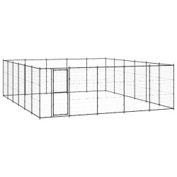 vidaXL Outdoor-Hundezwinger Stahl 36,3 m²