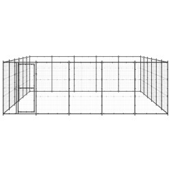 vidaXL Outdoor-Hundezwinger Stahl 36,3 m²