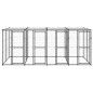 vidaXL Outdoor-Hundezwinger Stahl mit Überdachung 9,68 m² vidaXL Outdoor-Hundezwinger Stahl mit Überdachung 9,68 m²