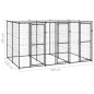 vidaXL Outdoor-Hundezwinger Stahl mit Überdachung 7,26 m² vidaXL Outdoor-Hundezwinger Stahl mit Überdachung 7,26 m²