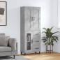 Highboard Betongrau 69,5x34x180 cm Holzwerkstoff Highboard Betongrau 69,5x34x180 cm Holzwerkstoff