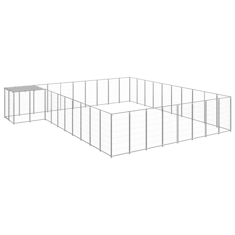 vidaXL Hundezwinger Silbern 25,41 m² Stahl vidaXL Hundezwinger Silbern 25,41 m² Stahl
