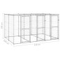 Outdoor-Hundezwinger mit Überdachung Verzinkter Stahl 7,26 m² Outdoor-Hundezwinger mit Überdachung Verzinkter Stahl 7,26 m²