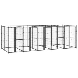 Outdoor-Hundezwinger Stahl 12,1 m²