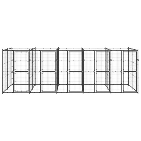 Outdoor-Hundezwinger Stahl 12,1 m²