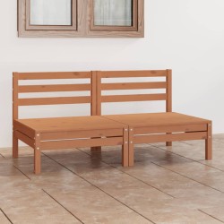 2-Sitzer-Gartensofa Honigbraun Massivholz Kiefer