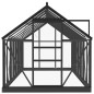 vidaXL Glas Gewächshaus Anthrazit 155x395,5x191 cm Aluminium vidaXL Glas Gewächshaus Anthrazit 155x395,5x191 cm Aluminium
