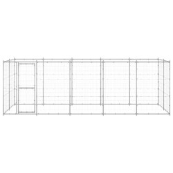 Outdoor-Hundezwinger Verzinkter Stahl 12,1 m²