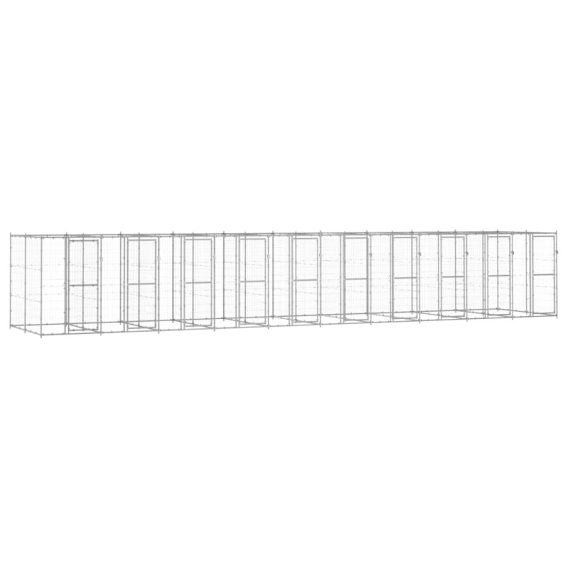 Outdoor-Hundezwinger Verzinkter Stahl 24,2 m² Outdoor-Hundezwinger Verzinkter Stahl 24,2 m²