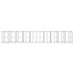 Outdoor-Hundezwinger Verzinkter Stahl 24,2 m²