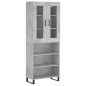 Highboard Betongrau 69,5x34x180 cm Holzwerkstoff Highboard Betongrau 69,5x34x180 cm Holzwerkstoff