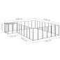 vidaXL Hundezwinger Schwarz 15,73 m² Stahl vidaXL Hundezwinger Schwarz 15,73 m² Stahl