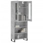 Highboard Betongrau 69,5x34x180 cm Holzwerkstoff Highboard Betongrau 69,5x34x180 cm Holzwerkstoff