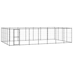 vidaXL Outdoor-Hundezwinger Stahl 33,88 m²