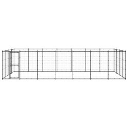 vidaXL Outdoor-Hundezwinger Stahl 33,88 m²