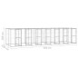 Outdoor-Hundezwinger mit Überdachung Verzinkter Stahl 16,94 m² Outdoor-Hundezwinger mit Überdachung Verzinkter Stahl 16,94 m²