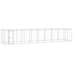 vidaXL Outdoor-Hundezwinger Verzinkter Stahl 21,78 m²