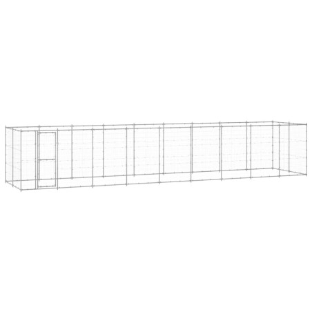 vidaXL Outdoor-Hundezwinger Verzinkter Stahl 21,78 m²