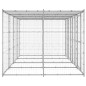 vidaXL Outdoor-Hundezwinger mit Überdachung Verzinkter Stahl 9,68 m² vidaXL Outdoor-Hundezwinger mit Überdachung Verzinkter Stahl 9,68 m²