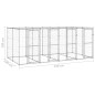 vidaXL Outdoor-Hundezwinger mit Überdachung Verzinkter Stahl 9,68 m² vidaXL Outdoor-Hundezwinger mit Überdachung Verzinkter Stahl 9,68 m²