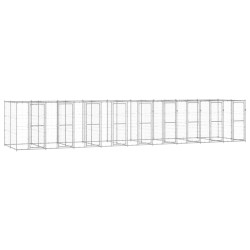 Outdoor-Hundezwinger Verzinkter Stahl 21,78 m²
