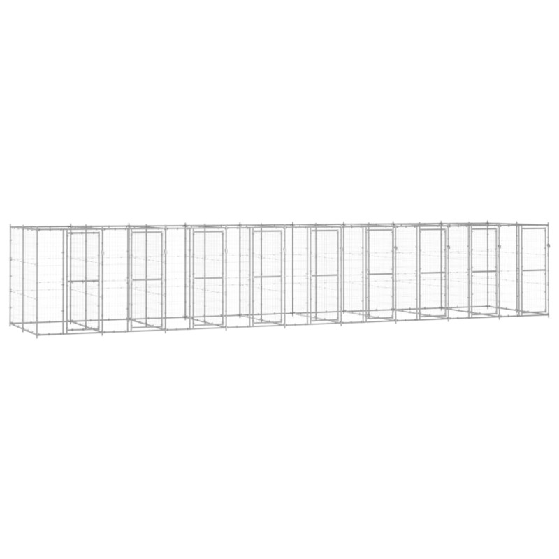 Outdoor-Hundezwinger Verzinkter Stahl 21,78 m² Outdoor-Hundezwinger Verzinkter Stahl 21,78 m²