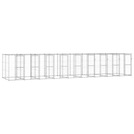 Outdoor-Hundezwinger Verzinkter Stahl 21,78 m²