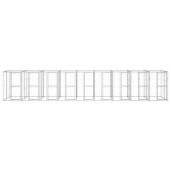 Outdoor-Hundezwinger Verzinkter Stahl 21,78 m²