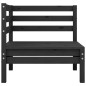 6-tlg. Garten-Lounge-Set Schwarz Massivholz Kiefer 6-tlg. Garten-Lounge-Set Schwarz Massivholz Kiefer