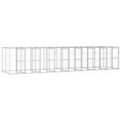 Outdoor-Hundezwinger Verzinkter Stahl 19,36 m²