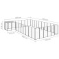 Hundezwinger Schwarz 19,36 m² Stahl Hundezwinger Schwarz 19,36 m² Stahl