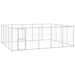 Outdoor-Hundezwinger Verzinkter Stahl 24,2 m²