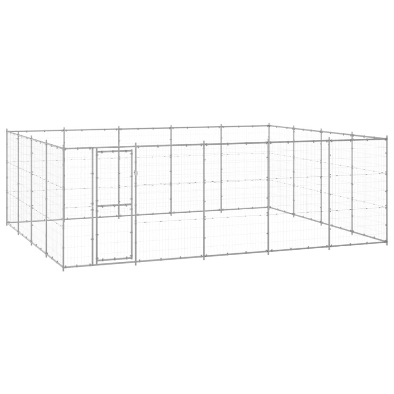 Outdoor-Hundezwinger Verzinkter Stahl 24,2 m² Outdoor-Hundezwinger Verzinkter Stahl 24,2 m²